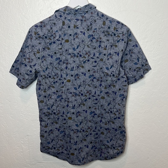 NWT Good Man Brand Floral Print Short Sleeve Button Down Shirt Size M - Picture 4 of 8